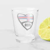Ländercode der Färöer - FRO Schnapsglas (Rückseite)