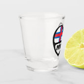 Ländercode der Färöer - FRO Schnapsglas (Links)