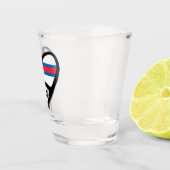 Ländercode der Färöer - FRO Schnapsglas (Rechts)