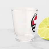Ländercode des Grönlands Flaggenherz, GRL Schnapsglas (Links)