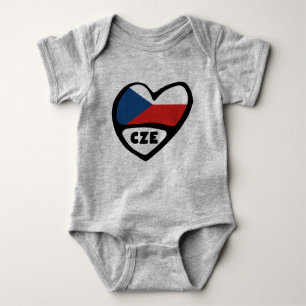 Ländercode des Landes Herz, CZE Baby Strampler