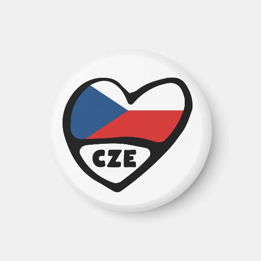 Ländercode des Landes Herz, CZE Magnet (Vorne)