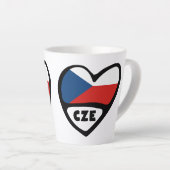 Ländercode des Landes Herz, CZE Milchtasse (Rechte Ecke)