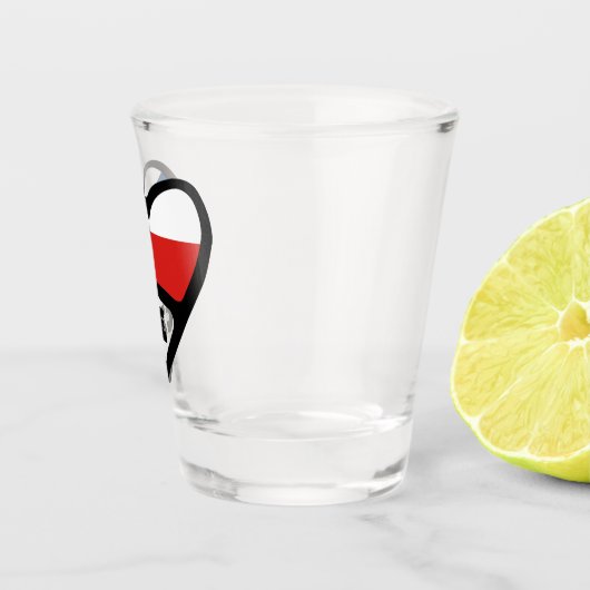 Ländercode des Landes Herz, CZE Schnapsglas (Rechts)