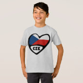 Ländercode des Landes Herz, CZE T-Shirt (Vorne ganz)