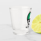 Ländercode-Flag-Herd mit benutzerdefiniertem Text Schnapsglas (Links)