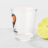 Ländercode-Flag-Herd mit benutzerdefiniertem Text Schnapsglas (Rechts)