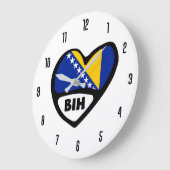 Ländercode für Bosnien und Herzegowina Große Wanduhr (Winkel)