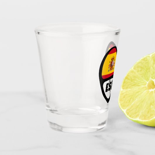 Ländercode - Herd, ESP Schnapsglas (Links)