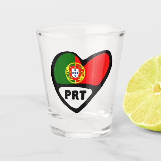 Ländercode Herd, PRT Schnapsglas (Vorderseite)