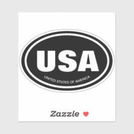 Ländercode und Staatsabkürzung für ovales Vinyl Aufkleber