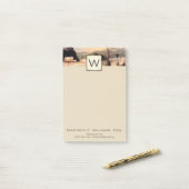 Länderdarstellung mit Monogramm Post-it Klebezettel (Auf Schreibtisch)