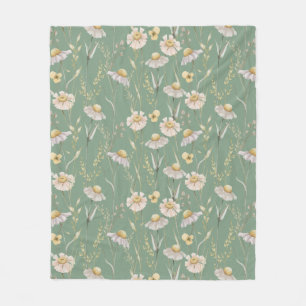 Länderdruck der Wiesenlandung auf grün Fleecedecke