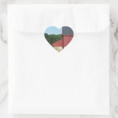 Ländereien Herz-Aufkleber (Tasche)