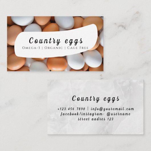 Ländereien Visitenkarte (Vorne/Hinten)