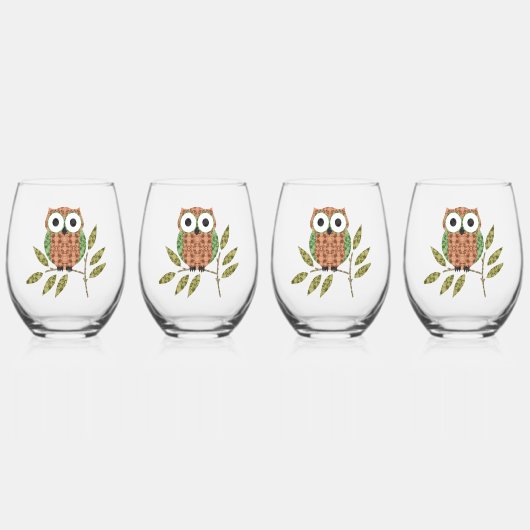 Ländereien Weinglas Ohne Stiel (Vorderseite)