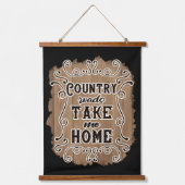 Ländereienschild Wandteppich Mit Holzrahmen (Vorderseite)