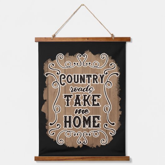 Ländereienschild Wandteppich Mit Holzrahmen (Vorderseite)