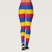 Länderfarben der Republik Moldau - Horizontal gest Leggings (Rückseite)