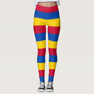 Länderfarben der Republik Moldau - Horizontal gest Leggings