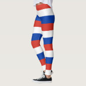 Länderfarben der russischen Flagge horizontal gest Leggings (Links)