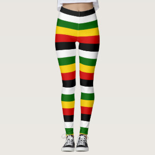 Länderfarben für die Flagge Simbabwes horizontal g Leggings