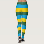Länderfarben für die ruandische Flagge - horizonta Leggings (Rückseite)