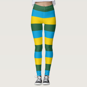 Länderfarben für die ruandische Flagge - horizonta Leggings