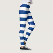 Länderfarben für Finnland - Horizontal gestreift Leggings (Rechts)