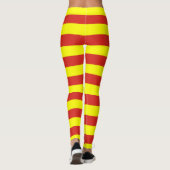 Länderfarben für Vietnam - Horizontal gestreift Leggings (Rückseite)