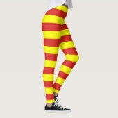 Länderfarben für Vietnam - Horizontal gestreift Leggings (Rechts)