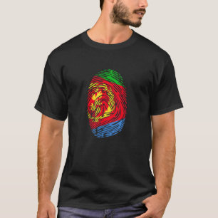 Länderflagge Fingerabdruck-DNA T-Shirt