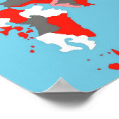 Länderflagge für Japan Poster (Ecke)