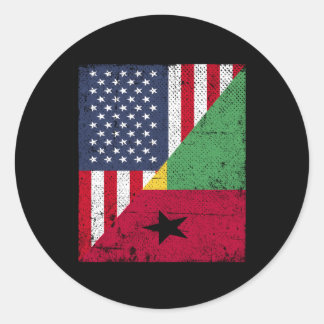 Länderflagge Halbe USA Halbfinale Guinea Bissau Runder Aufkleber