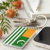 Länderflagge Kaschmir-Region Symbol Schlüsselanhänger (Vorderseite rechts)