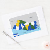 Länderflagge Rechteckiger Aufkleber (Umschlag)