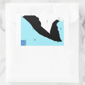 Länderflagge Rechteckiger Aufkleber (Tasche)