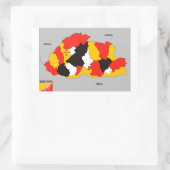 Länderflagge Rechteckiger Aufkleber (Tasche)