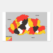 Länderflagge Rechteckiger Aufkleber (Vorderseite)