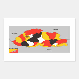 Länderflagge Rechteckiger Aufkleber