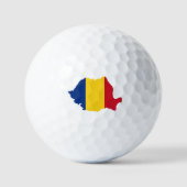 Länderflagge Rumäniens Golfball (Vorderseite)