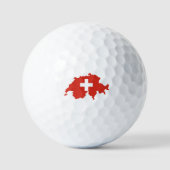 Länderflagge Schweiz Golfball (Vorderseite)