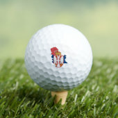 Länderflagge Serbien Golfball