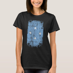 Länderflagge Souvenir Grunge Flag Mikronesien T-Shirt