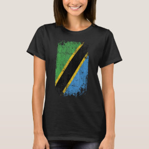 Länderflagge Souvenir Grunge Flag Tansania T-Shirt