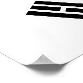 Länderflagge Südkorea Poster (Ecke)