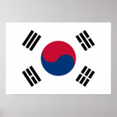 Länderflagge Südkorea Poster (Vorne)