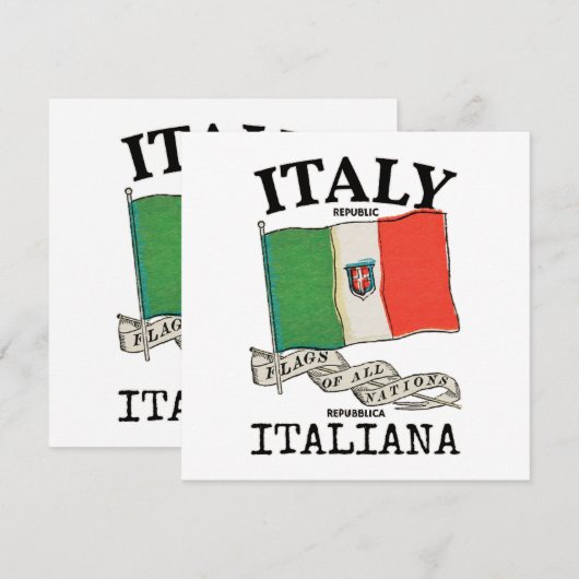 Länderflagge Vintag Italien (Vorne/Hinten)