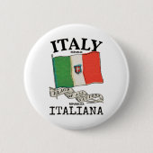 Länderflagge Vintag Italien Button (Vorderseite)