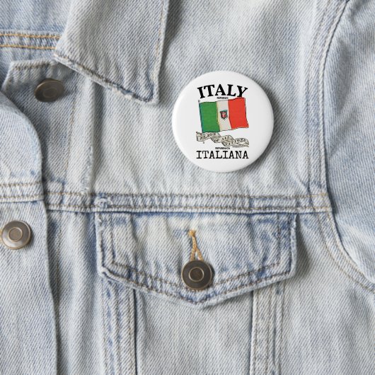 Länderflagge Vintag Italien Button (Beispiel)